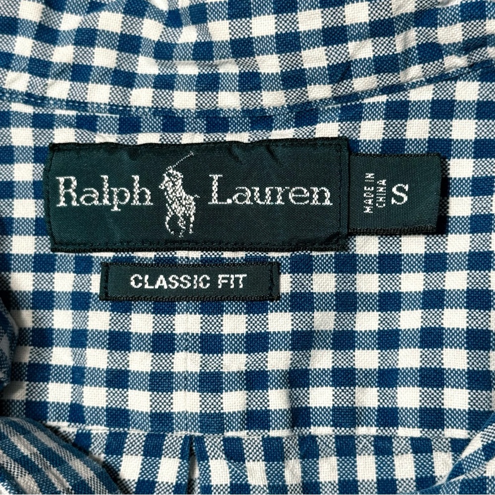 Ralph Lauren Gingham Checkered Size S Classic Fit Shirt
